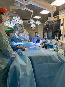 Intervento con il sistema “Impella” su un paziente cardiologico positivo al Covid